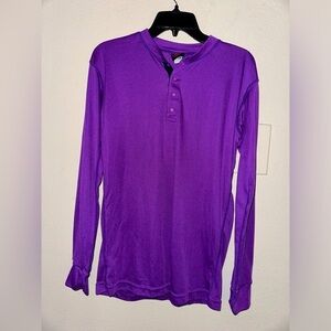 Patagonia women’s capilene purple quarter snap long sleeve top M hiking outdoor